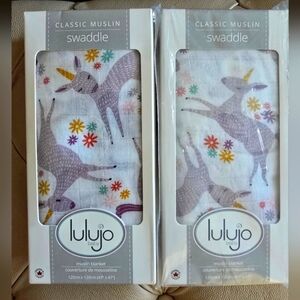 Lulujo Baby Classic Muslin Swaddle Cotton  47×47